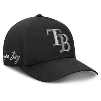 Men's Nike Black Tampa Bay Rays Rise Dri-FIT A-Frame Adjustable Hat