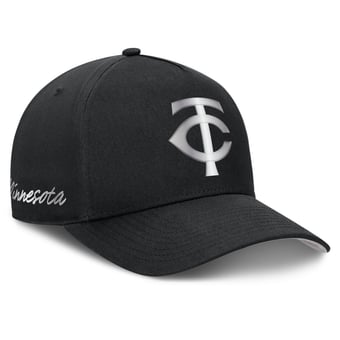 Men's Nike Black Minnesota Twins Rise Dri-FIT A-Frame Adjustable Hat