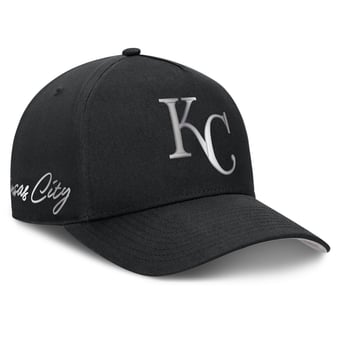 Men's Nike Black Kansas City Royals Rise Dri-FIT A-Frame Adjustable Hat