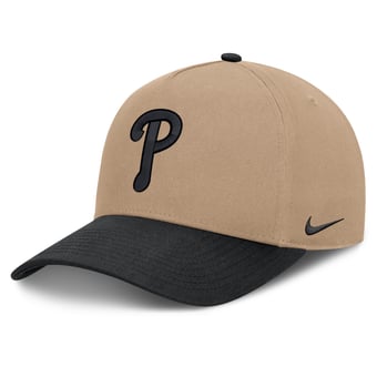 Men's Nike  Khaki/Black Philadelphia Phillies Rise A-Frame Adjustable Hat