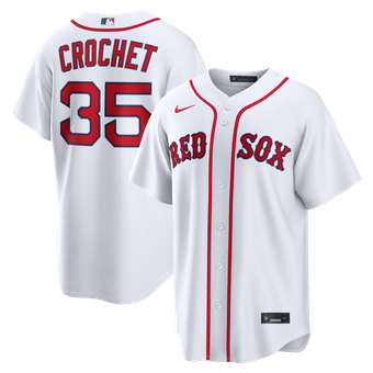 Men's Nike Garrett Crochet White Boston Red Sox Home Replica Jersey