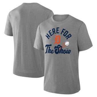 Men's Fanatics Heather Gray Detroit Tigers Nostalgia Tri-Blend T-Shirt