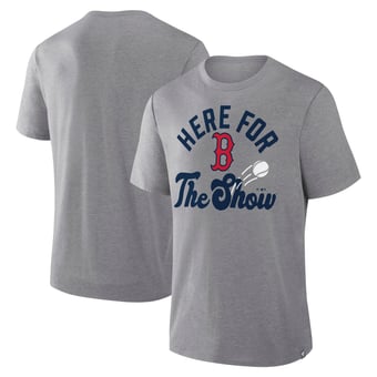 Men's Fanatics Heather Gray Boston Red Sox Nostalgia Tri-Blend T-Shirt