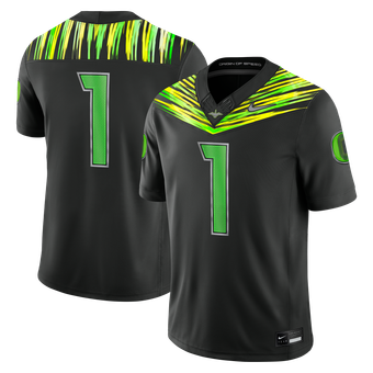 Men's Nike #1 Black Oregon Ducks Origin of Speed Vapor F.U.S.E. Stitched Limited Jersey
