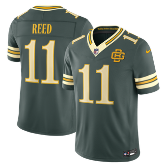 Men's Nike Jayden Reed Green Green Bay Packers 2026 Rivalries Collection Stitched Limited Jersey