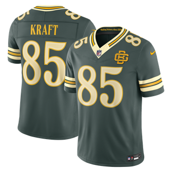 Men's Nike Tucker Kraft Green Green Bay Packers 2026 Rivalries Collection Stitched Limited Jersey