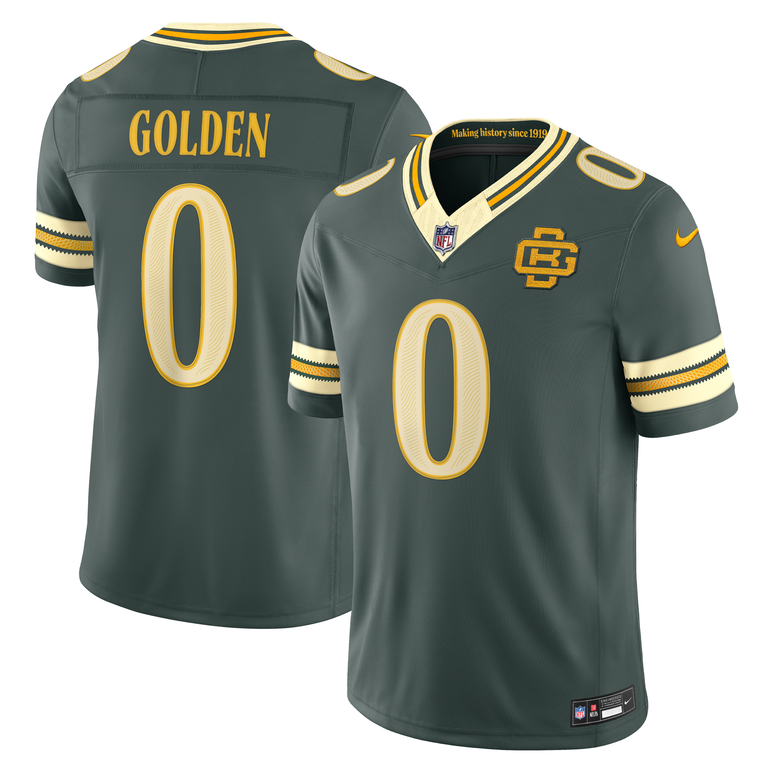 Men's Nike Matthew Golden Green Green Bay Packers 2026 Rivalries Collection Stitched Limited Jersey