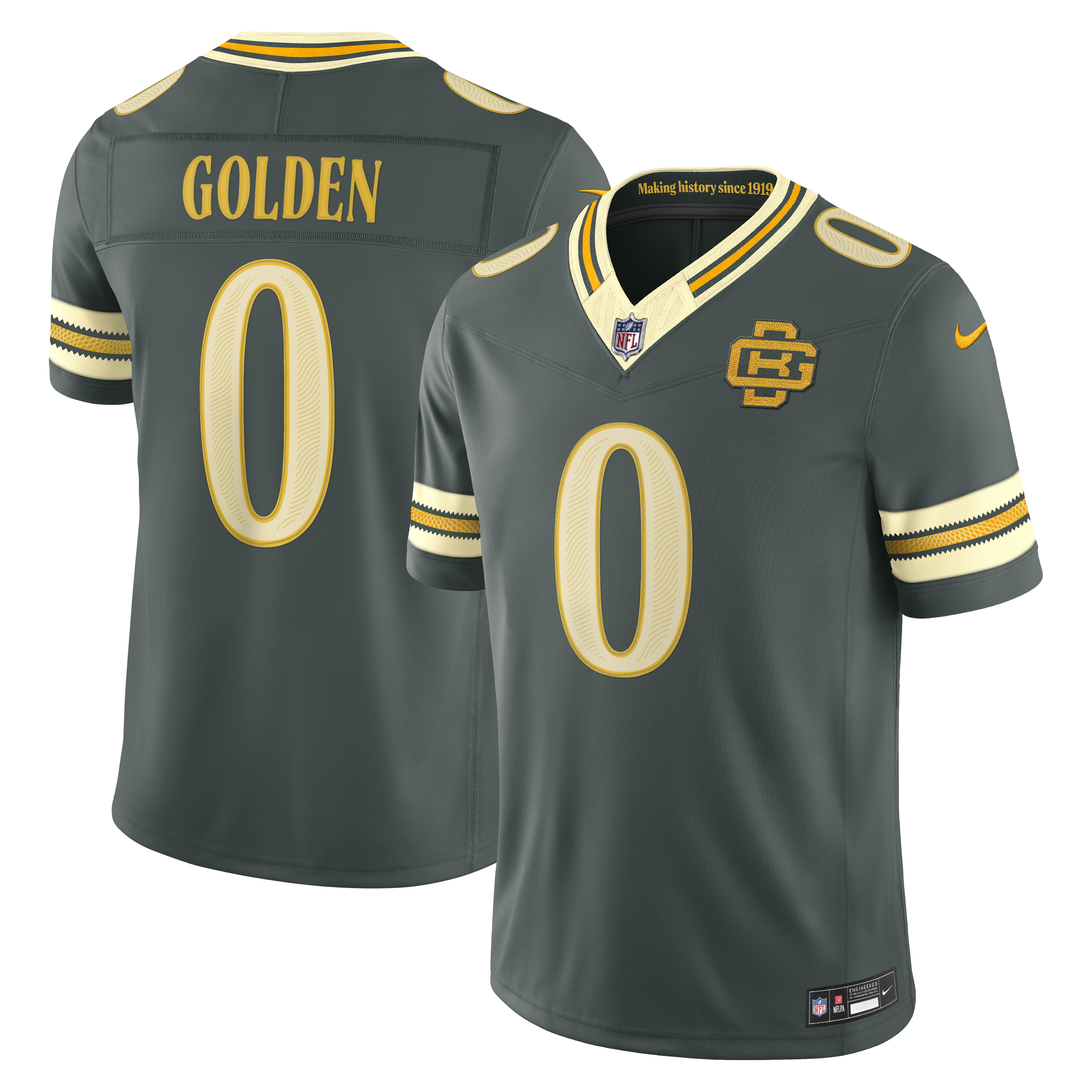 Men's Nike Matthew Golden Green Green Bay Packers 2026 Rivalries Collection Stitched Limited Jersey