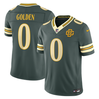 Men's Nike Matthew Golden Green Green Bay Packers 2026 Rivalries Collection Stitched Limited Jersey