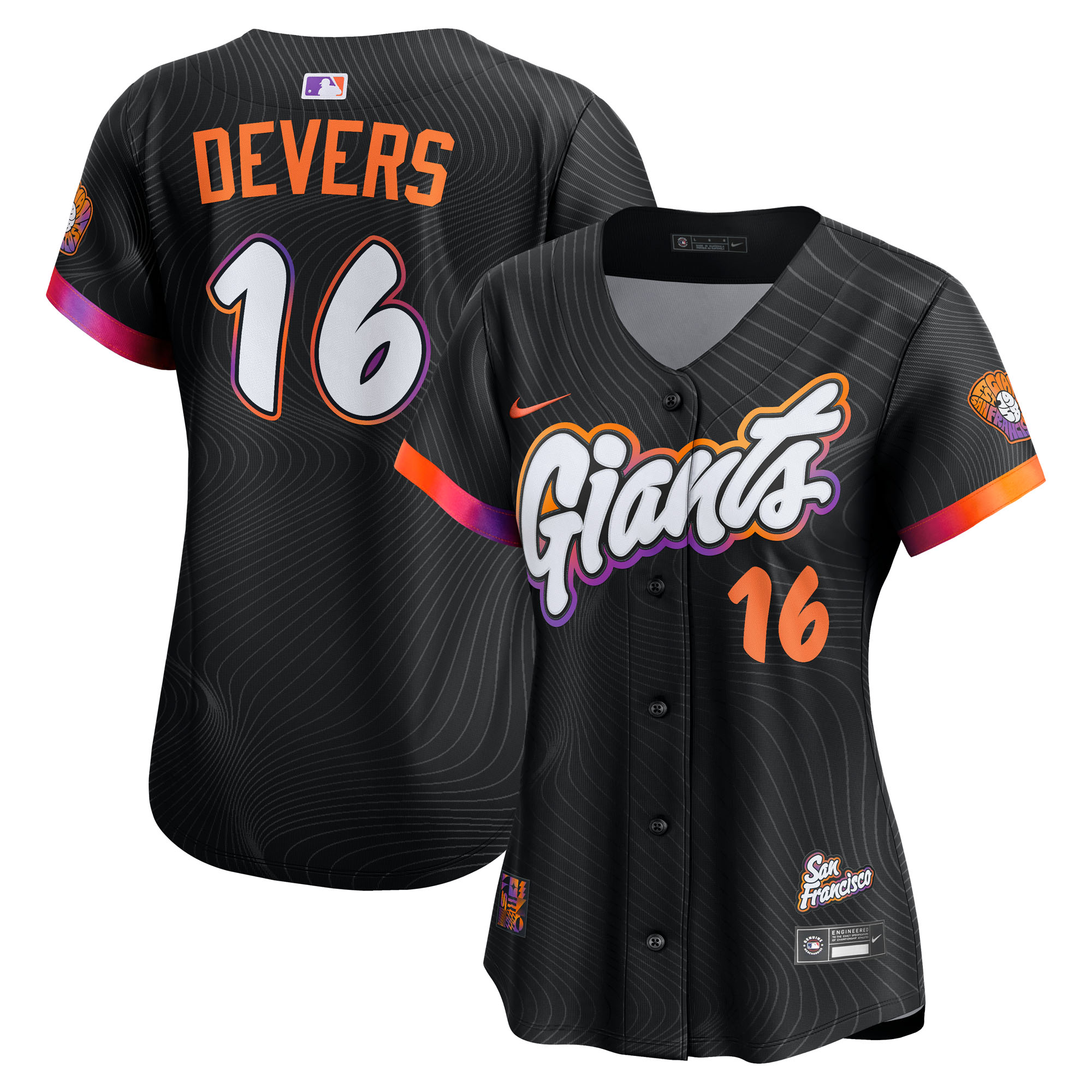 Women's Nike Rafael Devers Black San Francisco Giants 2025 City Connect Limited Player Jersey