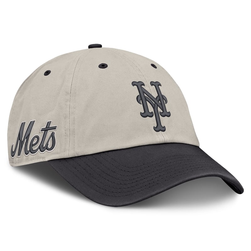 Men's Fanatics Beige/Charcoal New York Mets Frame Adjustable Hat