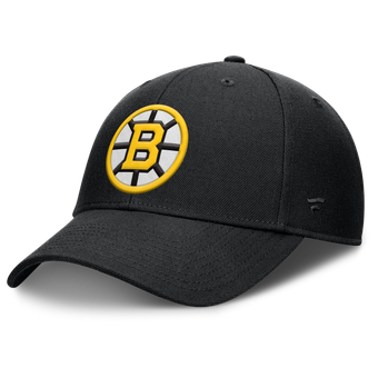 Men's Fanatics Black Boston Bruins Force Adjustable Hat