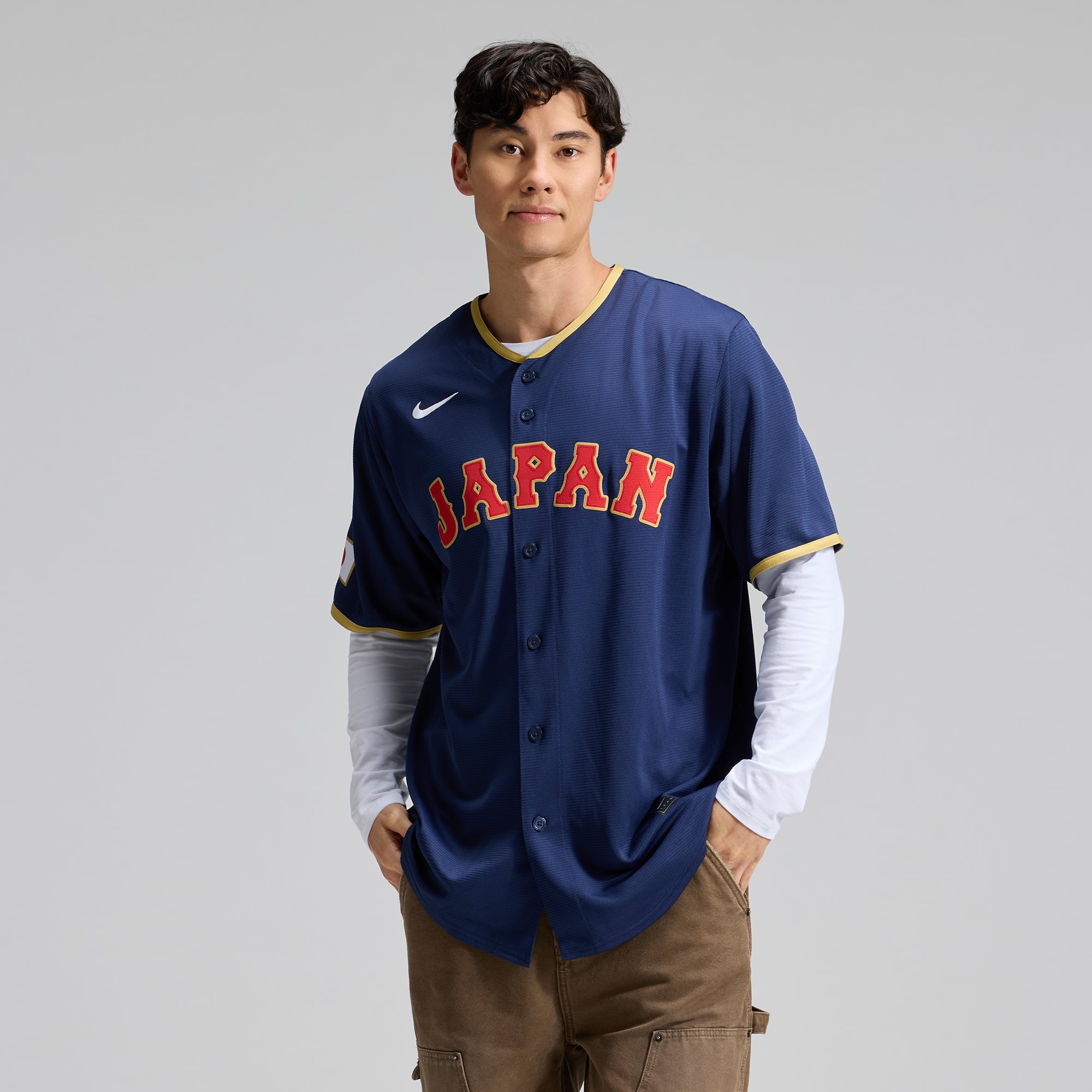 Men's Nike Navy Japan Baseball 2026 World Baseball Classic Road Stadium Jersey