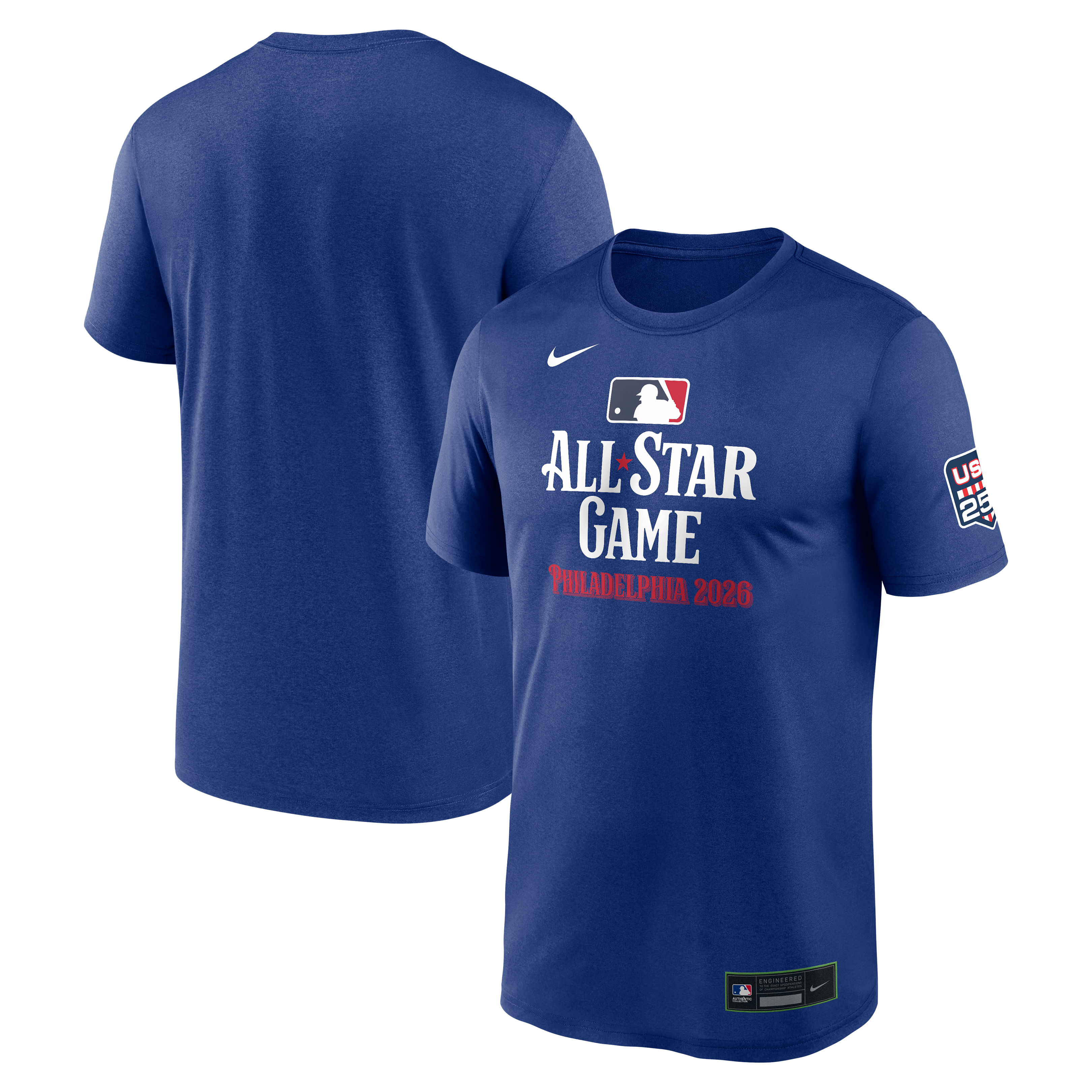 Men's Nike Royal 2026 MLB All-Star Game Authentic Collection USA 250 Legend Dri-FIT T-Shirt