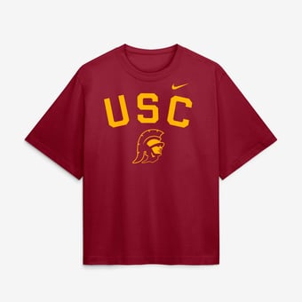 Women's Nike  Cardinal USC Trojans Arch Logo Boxy T-Shirt