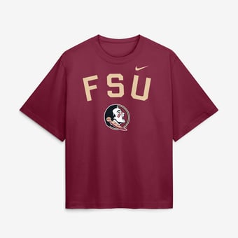 Women's Nike  Garnet Florida State Seminoles Arch Logo Boxy T-Shirt