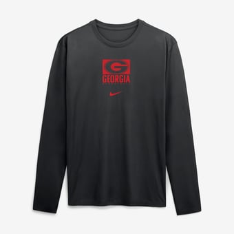 Men's Nike  Black Georgia Bulldogs Courtside Legend Dri-FIT Long Sleeve T-Shirt