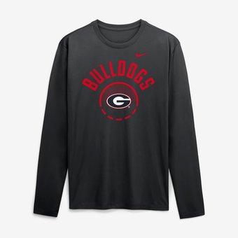 Men's Nike Black Georgia Bulldogs 2026 Courtside Basketball Shootaround Legend Dri-FIT Long Sleeve T-Shirt