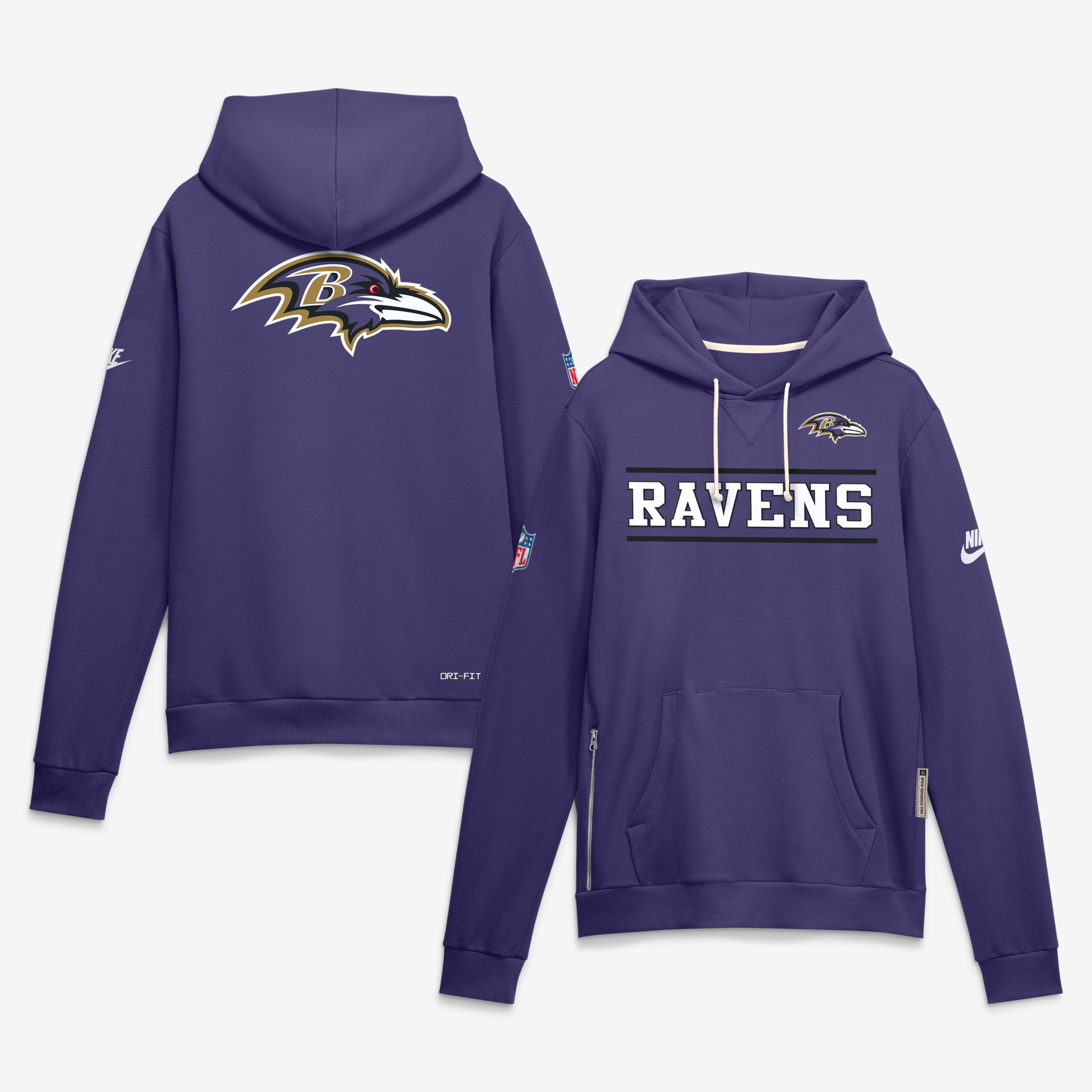 Men’s Nike Purple Baltimore Ravens Standard Issue Replay Officials Alternate Dri-FIT Hoodie Men’s Nike Purple Baltimore Ravens Standard Issue Replay Officials Alternate Dri-FIT Hoodie