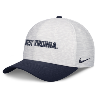 Unisex Nike  White/Navy West Virginia Mountaineers Primetime Rise Adjustable Hat