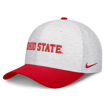 Unisex Nike  White/Scarlet Ohio State Buckeyes Primetime Rise Adjustable Hat