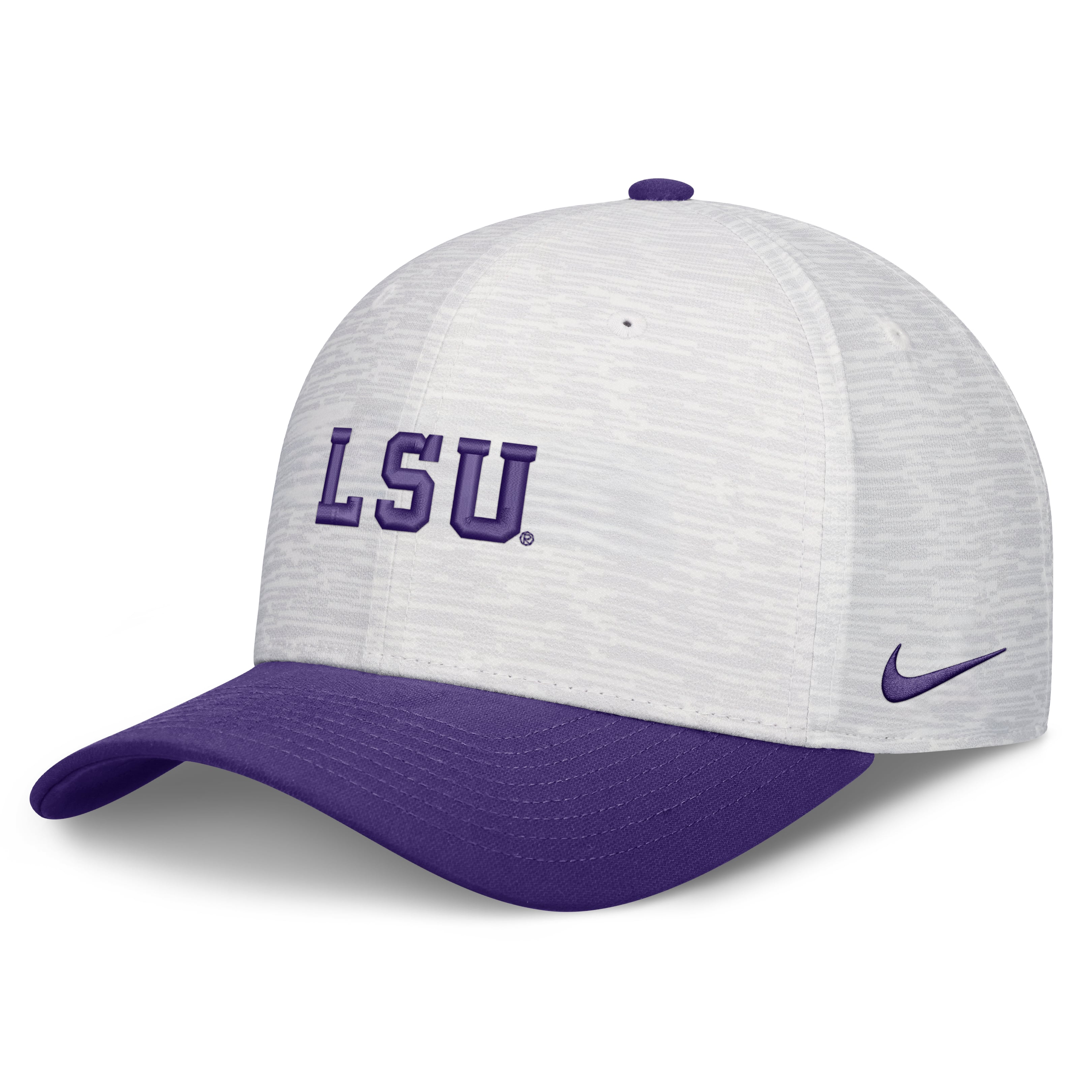 Unisex Nike  White/Purple LSU Tigers Primetime Rise Adjustable Hat