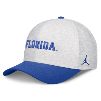 Unisex Jordan Brand  White/Royal Florida Gators Primetime Rise Adjustable Hat