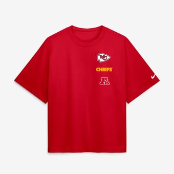 Women's Nike Red Kansas City Chiefs Primetime Premium Essential Loose Fit Boxy T-Shirt