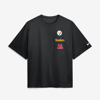 Women's Nike Black Pittsburgh Steelers Primetime Premium Essential Loose Fit Boxy T-Shirt