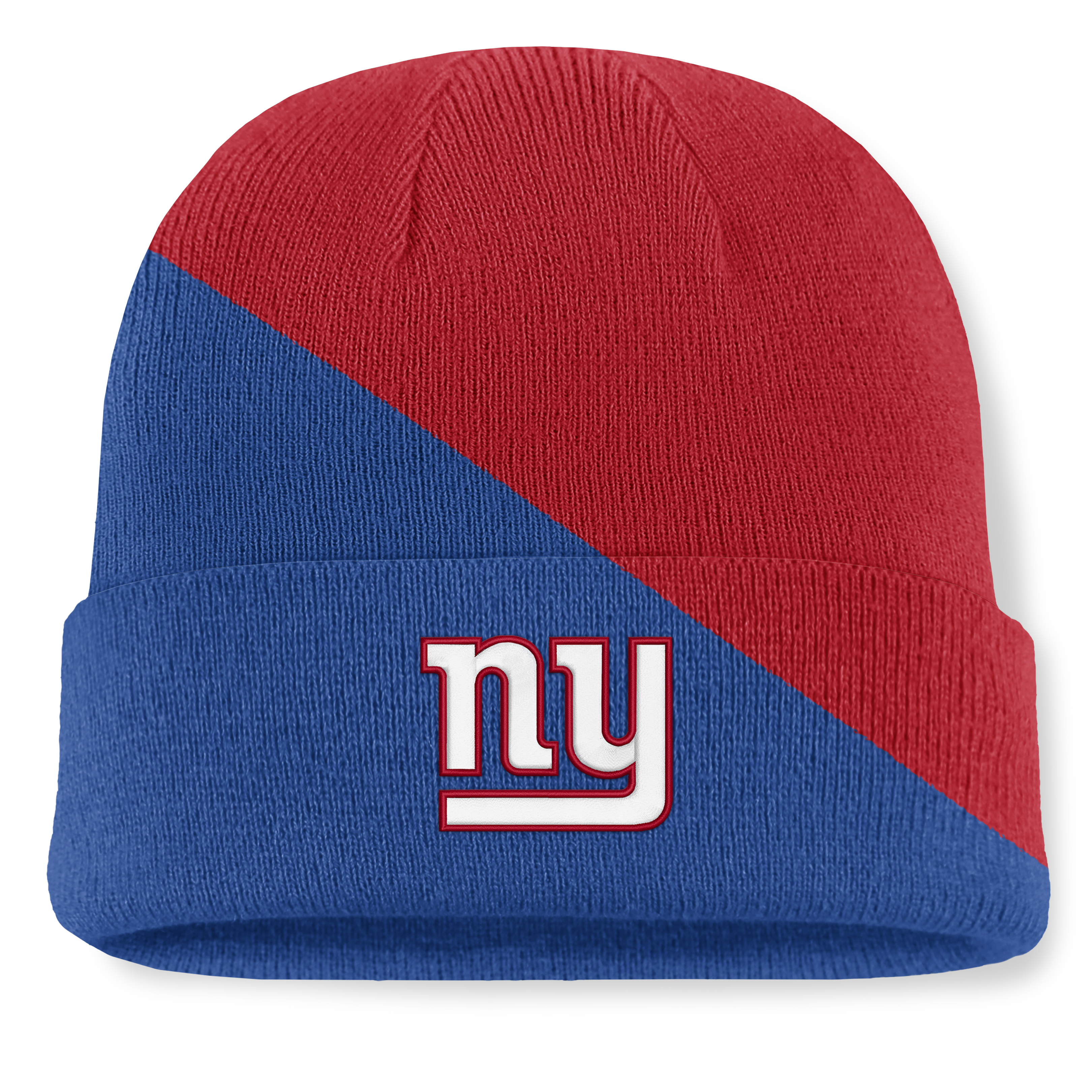 Men's Fanatics Red/Royal New York Giants Tilt Cuffed Knit Hat