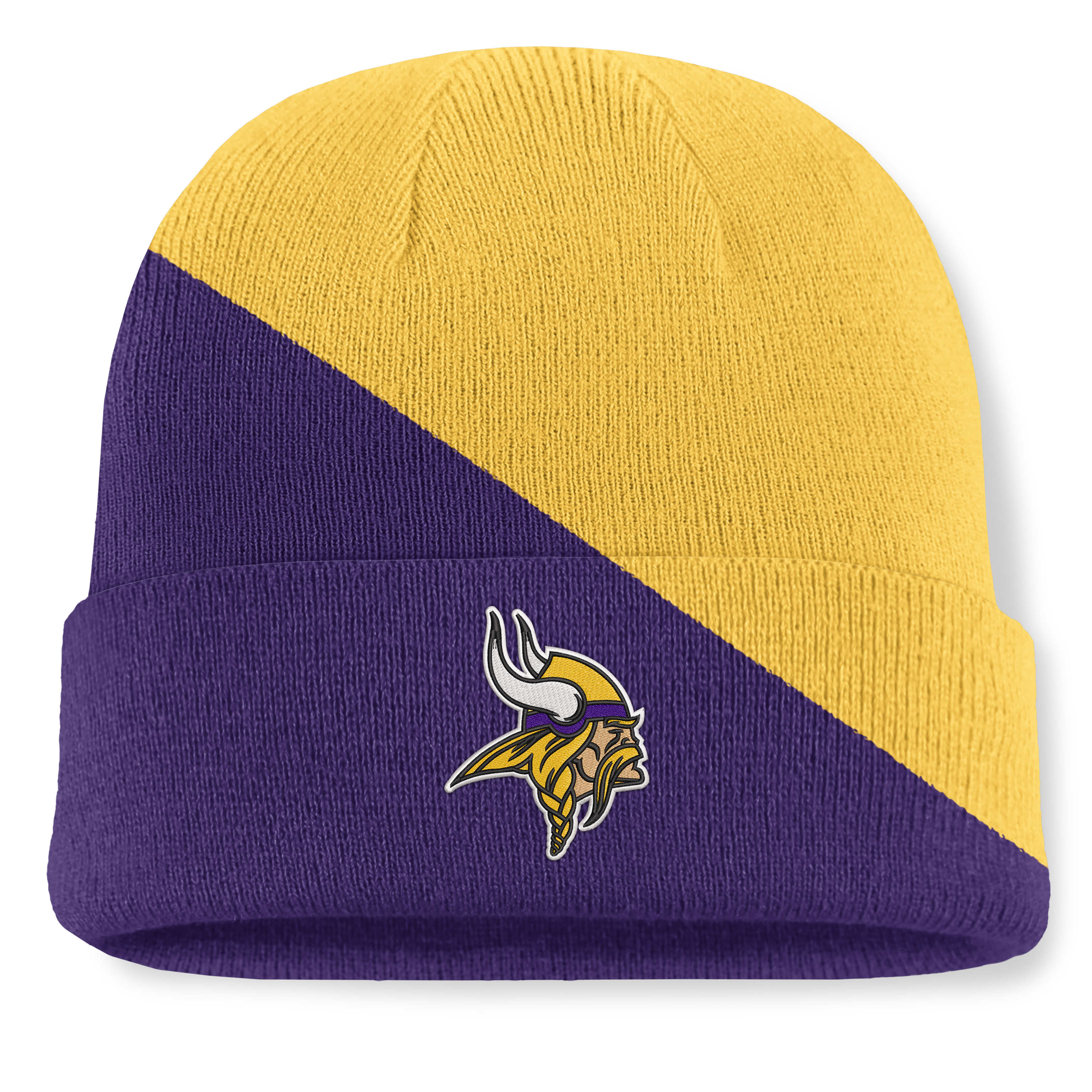 Men's Fanatics Gold/Purple Minnesota Vikings Tilt Cuffed Knit Hat