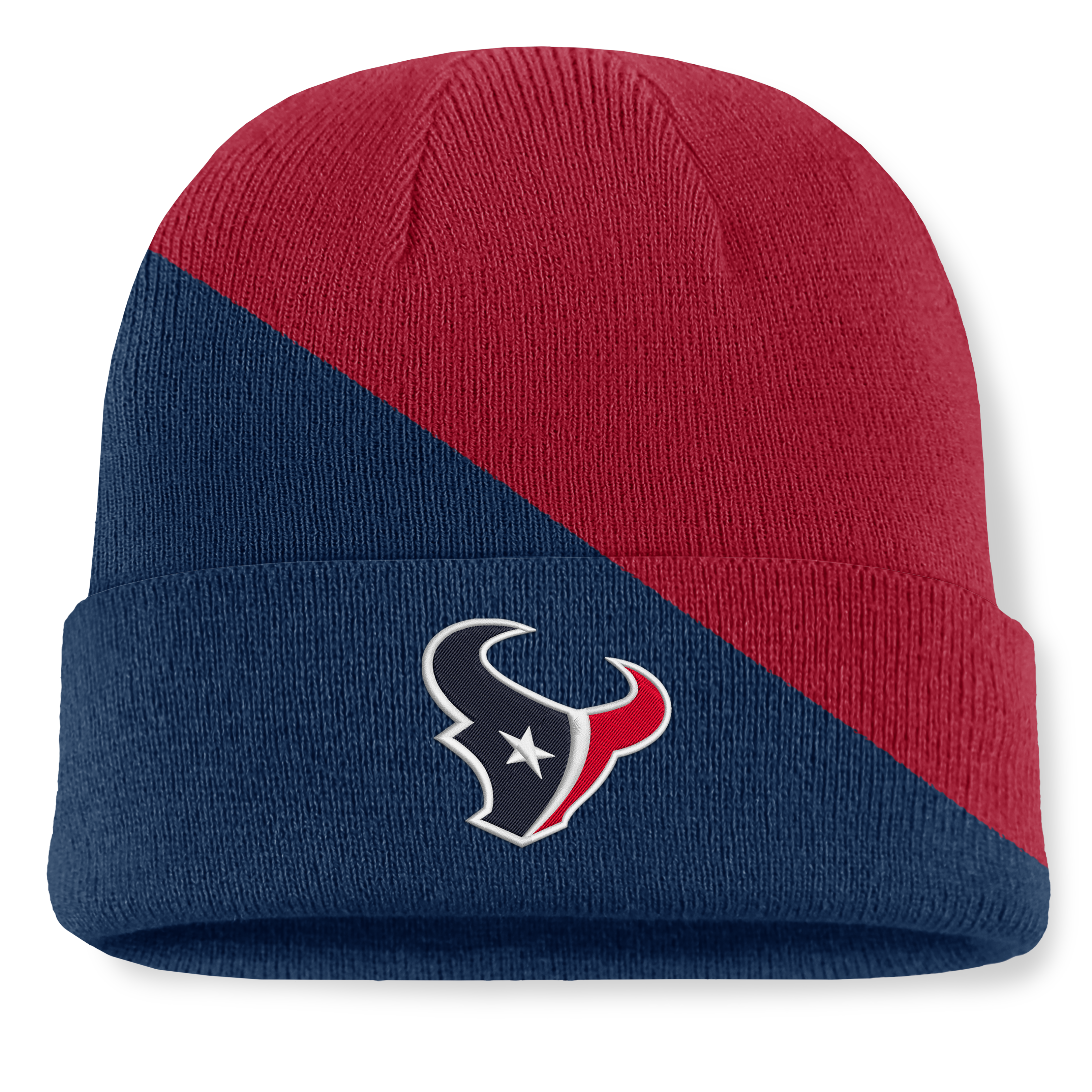 Men's Fanatics Red/Navy Houston Texans Tilt Cuffed Knit Hat