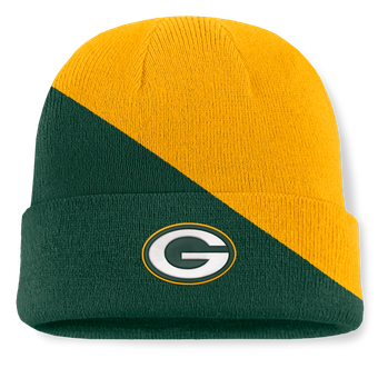 Men's Fanatics Gold/Green Green Bay Packers Tilt Cuffed Knit Hat