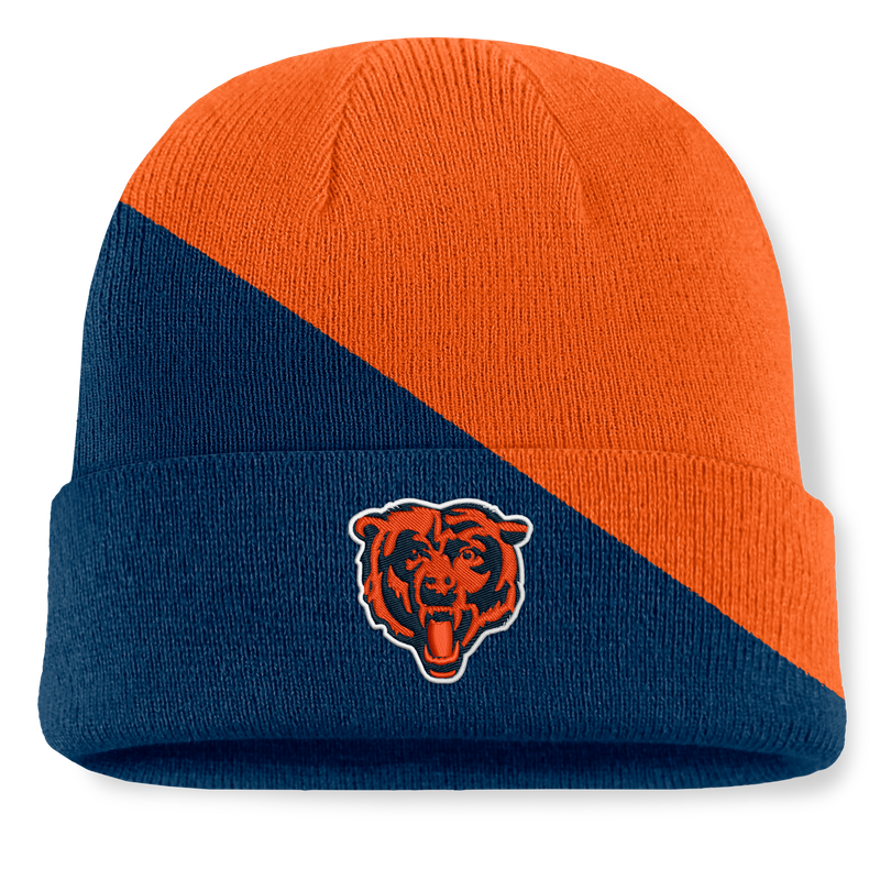 Men's Fanatics Orange/Navy Chicago Bears Tilt Cuffed Knit Hat