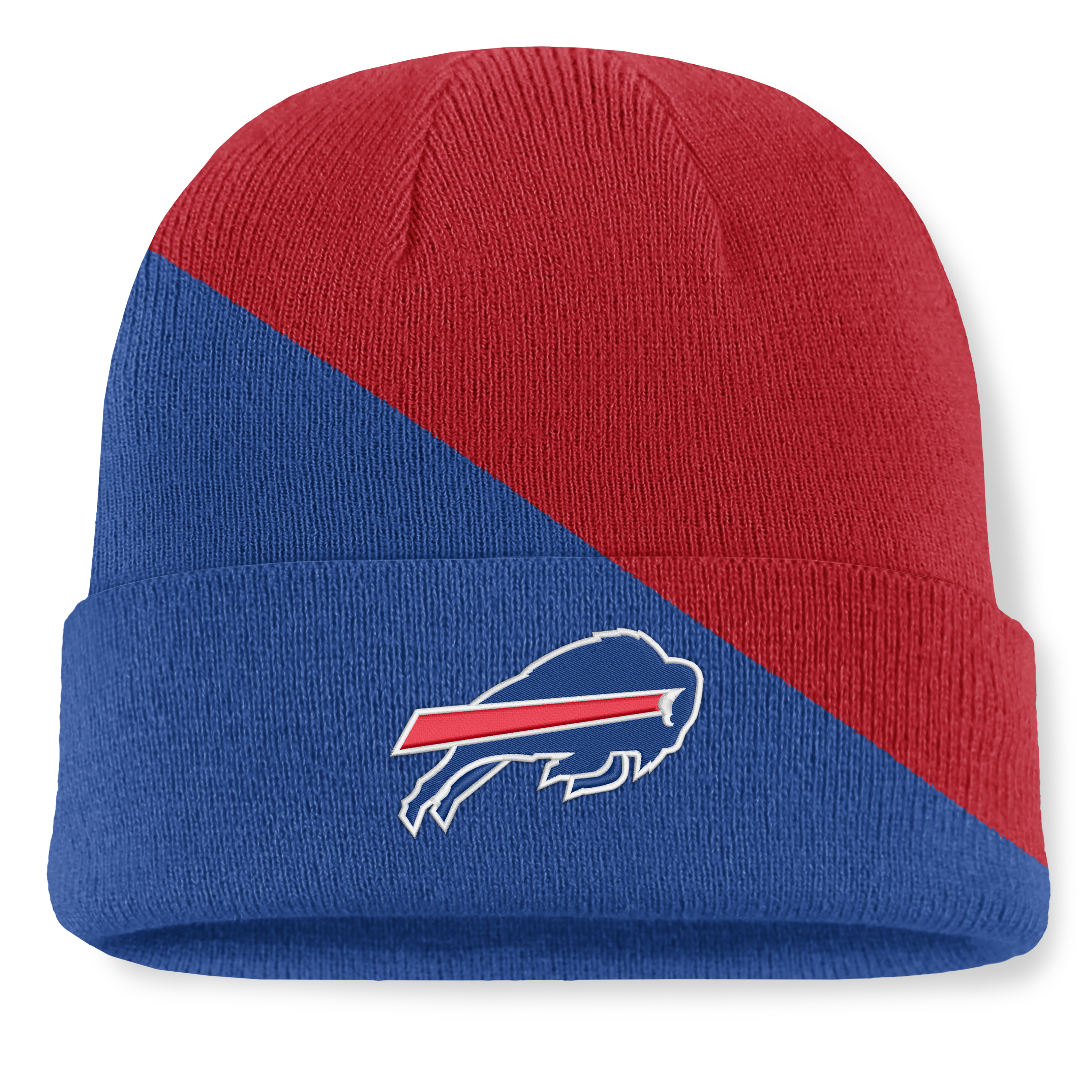 Men's Fanatics Red/Royal Buffalo Bills Tilt Cuffed Knit Hat