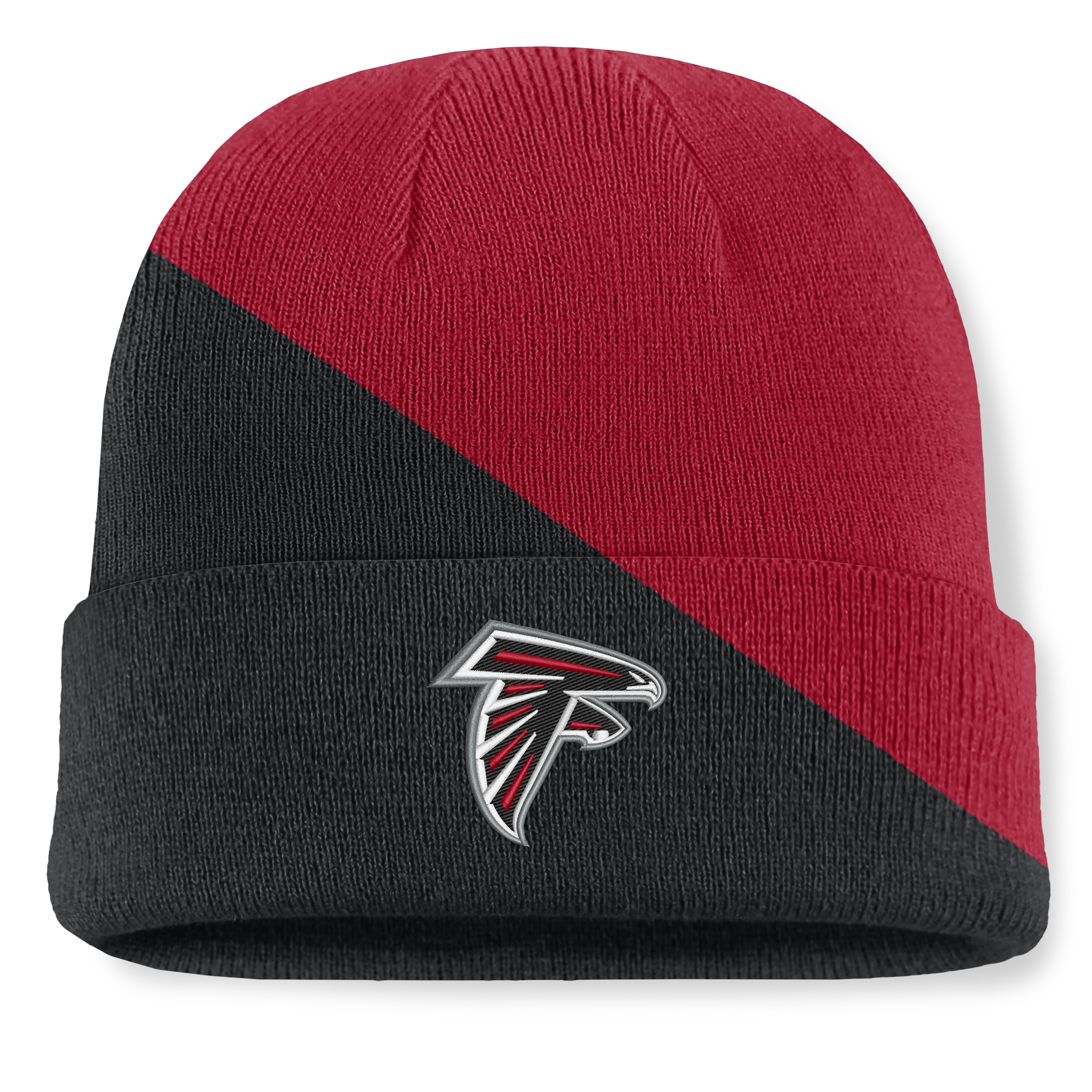 Men's Fanatics Red/Black Atlanta Falcons Tilt Cuffed Knit Hat