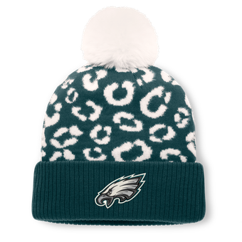 Women's Fanatics Midnight Green Philadelphia Eagles Blur Cuffed Knit Hat with Pom