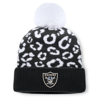 Women's Fanatics Black Las Vegas Raiders Blur Cuffed Knit Hat with Pom
