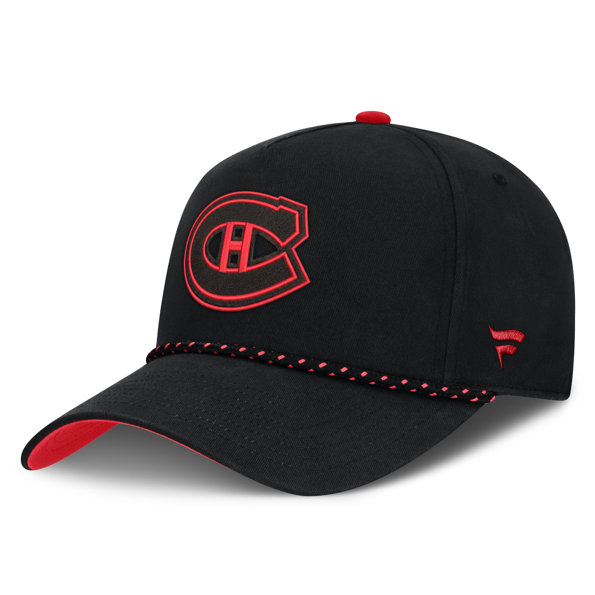 Men's Fanatics Black Montreal Canadiens Canada Military Appreciation Authentic Pro A-Frame Adjustable Hat
