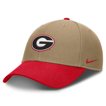 Unisex Nike Beige/Red Georgia Bulldogs Primetime Rise Dri-FIT Adjustable Hat