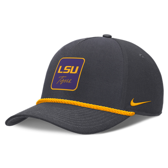 Unisex Nike Anthracite LSU Tigers Script Rope Rise Adjustable Hat