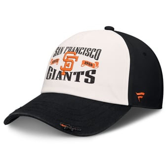 Men's Fanatics Black/Cream San Francisco Giants Heritage Scar Adjustable Hat