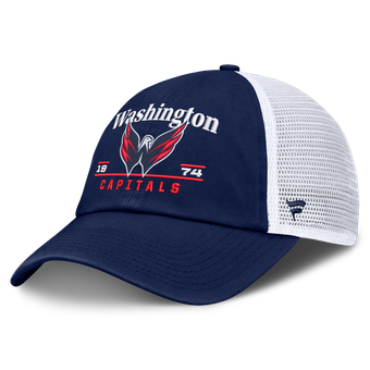 Men's Fanatics Navy Washington Capitals Fundamental Underline Trucker Adjustable Hat