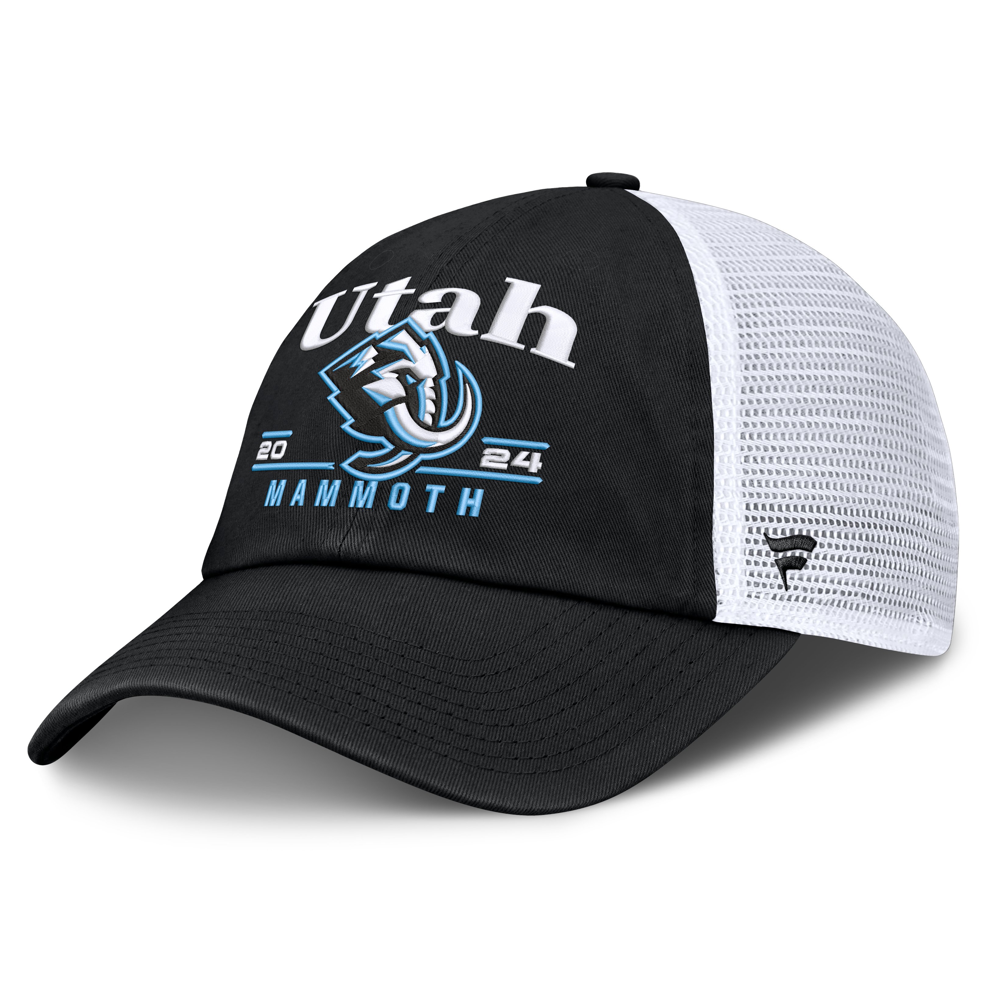 Men's Fanatics Black Utah Mammoth Fundamental Underline Trucker Adjustable Hat