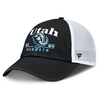 Men's Fanatics Black Utah Mammoth Fundamental Underline Trucker Adjustable Hat