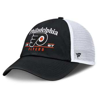 Men's Fanatics Black Philadelphia Flyers Fundamental Underline Trucker Adjustable Hat