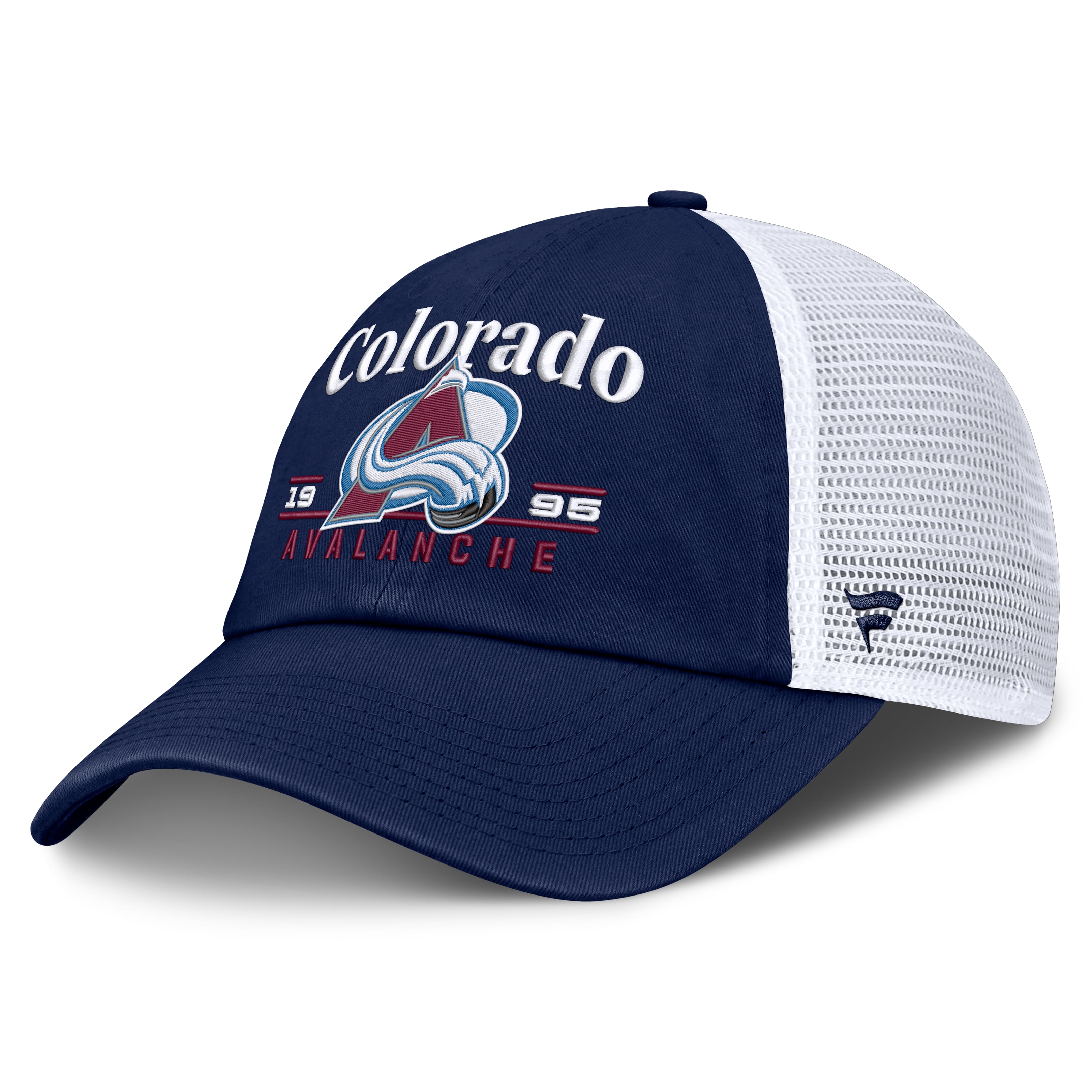 Men's Fanatics Navy Colorado Avalanche Fundamental Underline Trucker Adjustable Hat