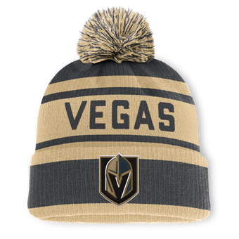 Men's Fanatics Charcoal/Gold Vegas Golden Knights Fundamental Cuffed Knit Hat with Pom