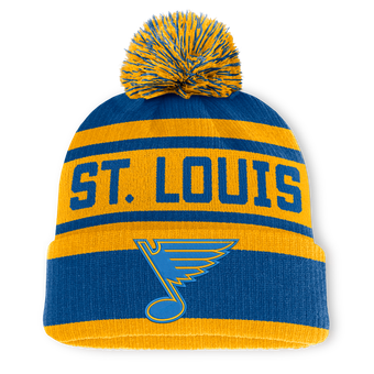 Men's Fanatics Blue/Gold St. Louis Blues Fundamental Cuffed Knit Hat with Pom