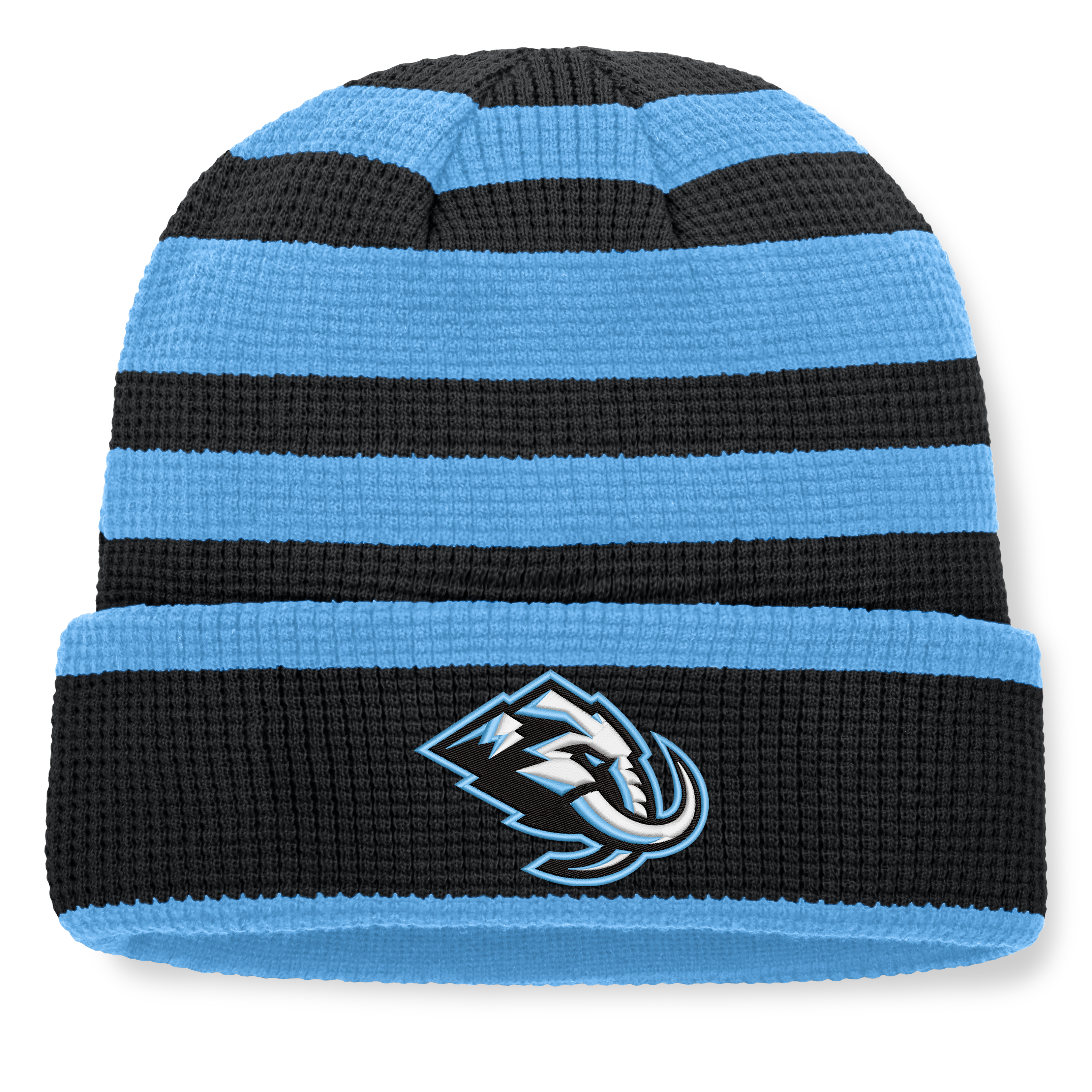 Men's Fanatics Black/Light Blue Utah Mammoth Fundamental Steady Cuffed Knit Hat